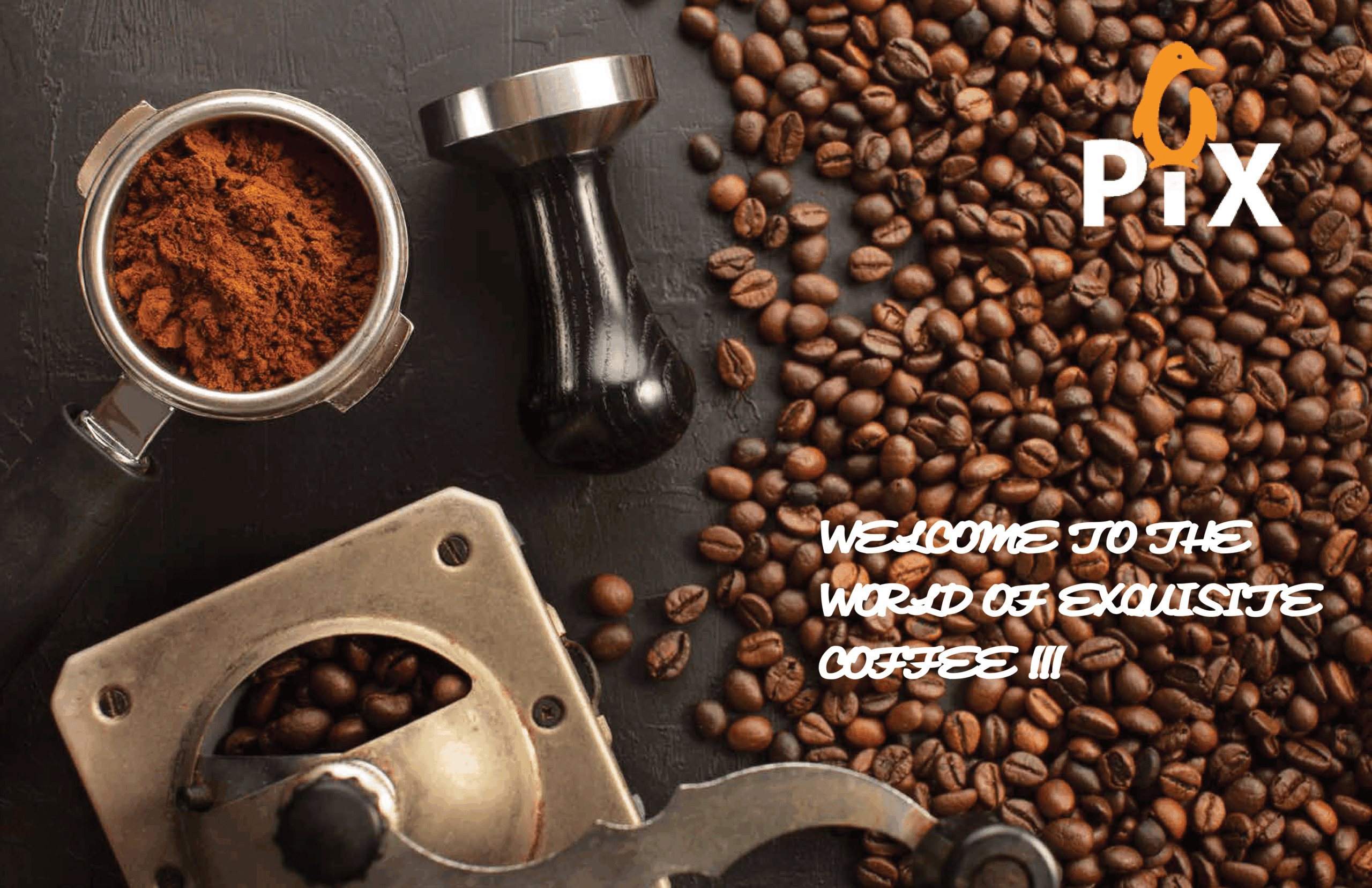 Coffee tamper and beans